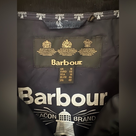 Barbour Beacon Brand Jacket – Women’s US 14 (Navy) - Picture 6 of 6